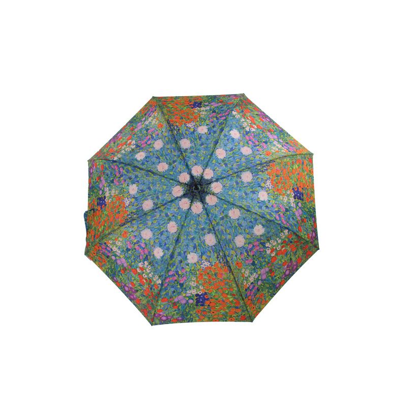 Parapluie canne motif impressionniste