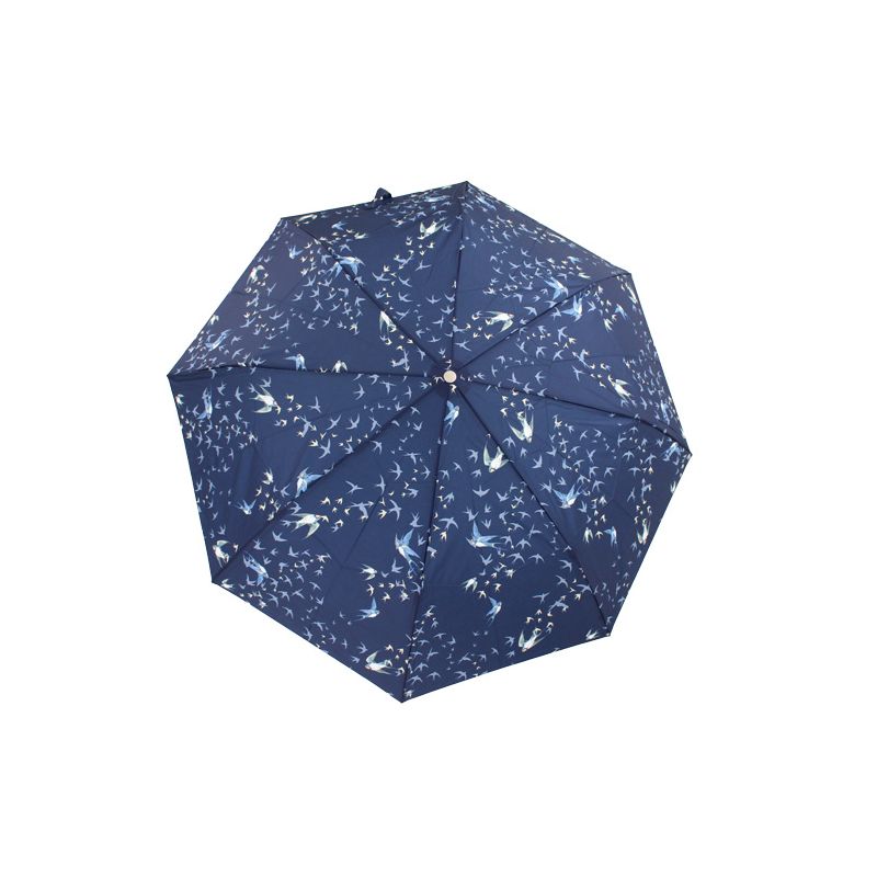Parapluie pliable bleu marine hirondelles