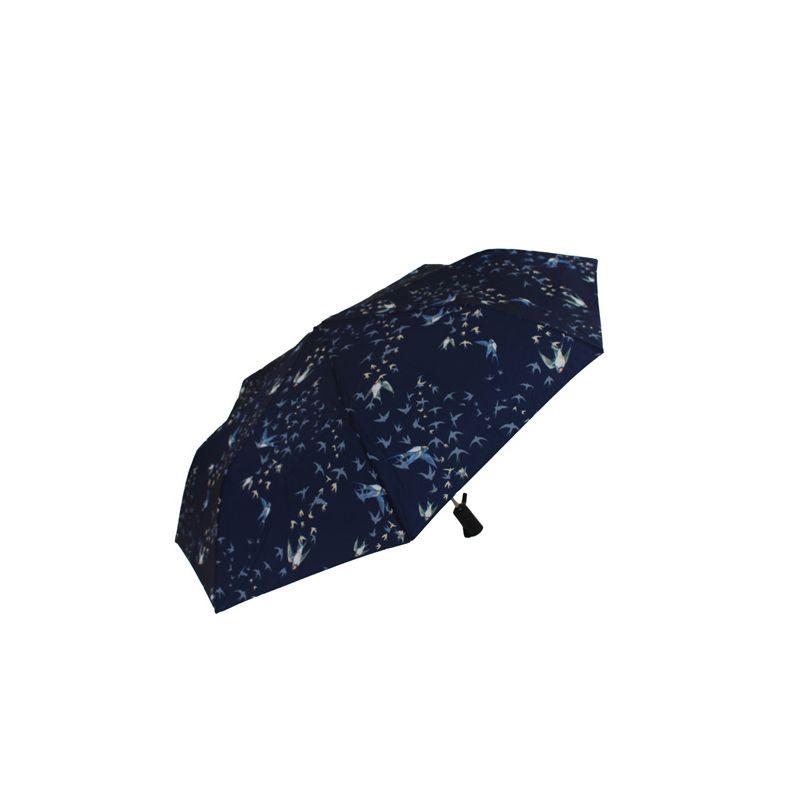 Parapluie pliable bleu marine hirondelles