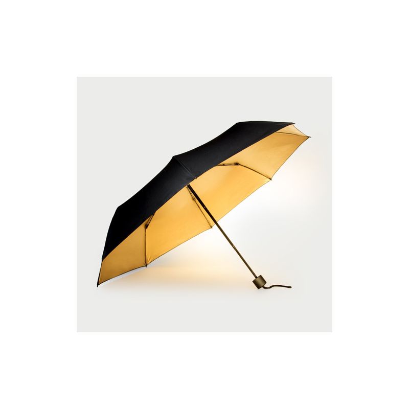 Parapluie original pliant noir et or