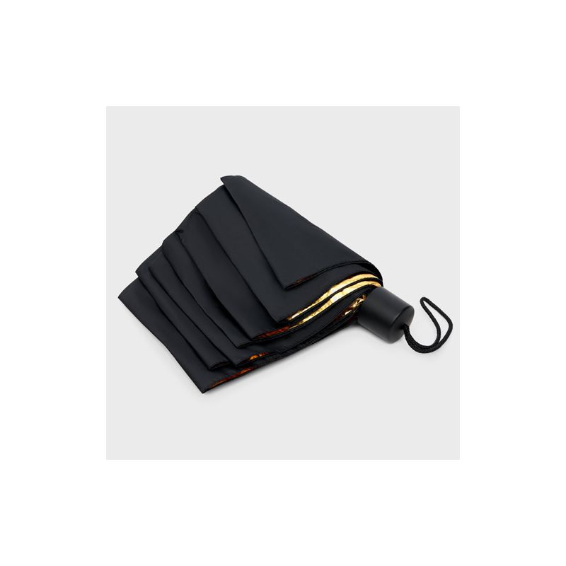 Parapluie original pliant noir et or