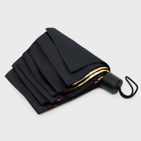 Parapluie original pliant noir et or