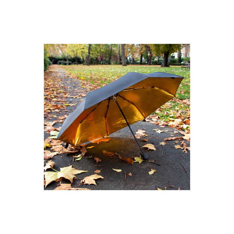 Parapluie original pliant noir et or