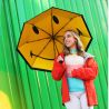 Parapluie pliant smiley noir et jaune