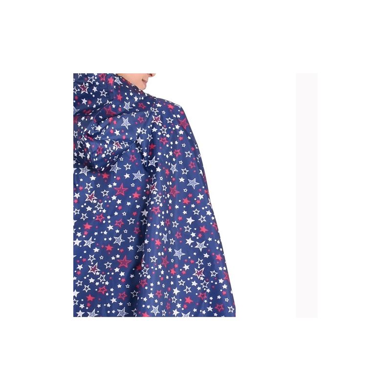 Poncho de pluie bleu motif étoiles