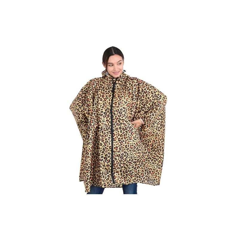 Poncho de pluie imprimé léopard