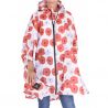 Poncho de pluie motif coquelicots