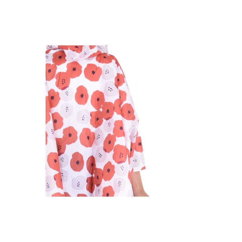 Poncho de pluie motif coquelicots