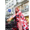 Poncho de pluie motif coquelicots