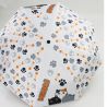 Parapluie pliant automatique blanc chats