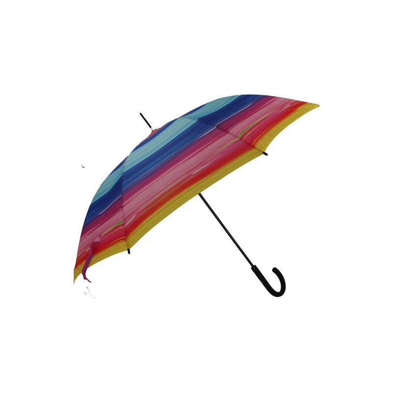Grand parapluie automatique rayures colorées