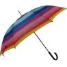 Grand parapluie automatique rayures colorées