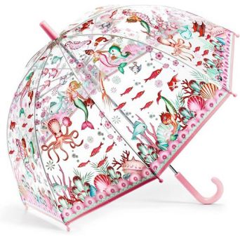 Parapluie cloche transparent sirènes