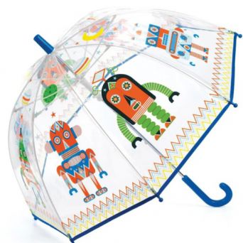 Parapluie cloche transparent robots