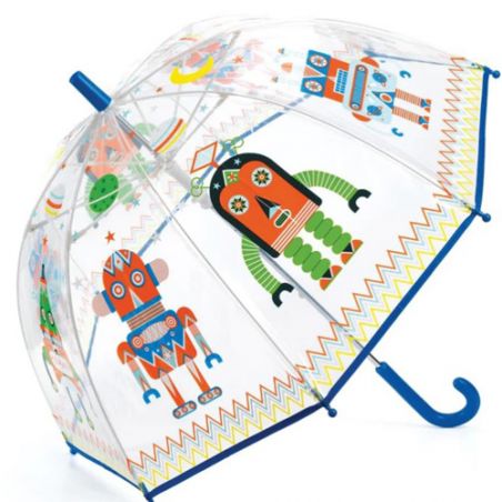 Parapluie cloche transparent robots