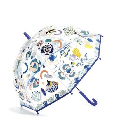 Parapluie cloche transparent enfant change de couleur