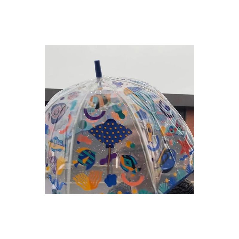 Parapluie cloche transparent enfant change de couleur