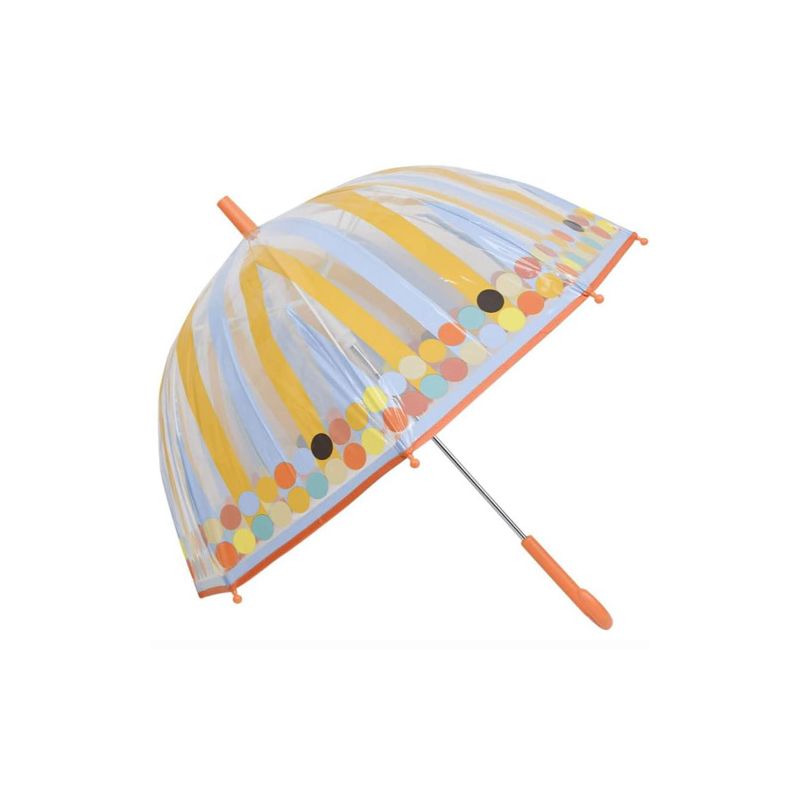 Parapluie cloche transparent rubans colorés