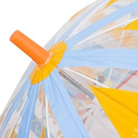 Parapluie cloche transparent rubans colorés