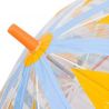 Parapluie cloche transparent rubans colorés
