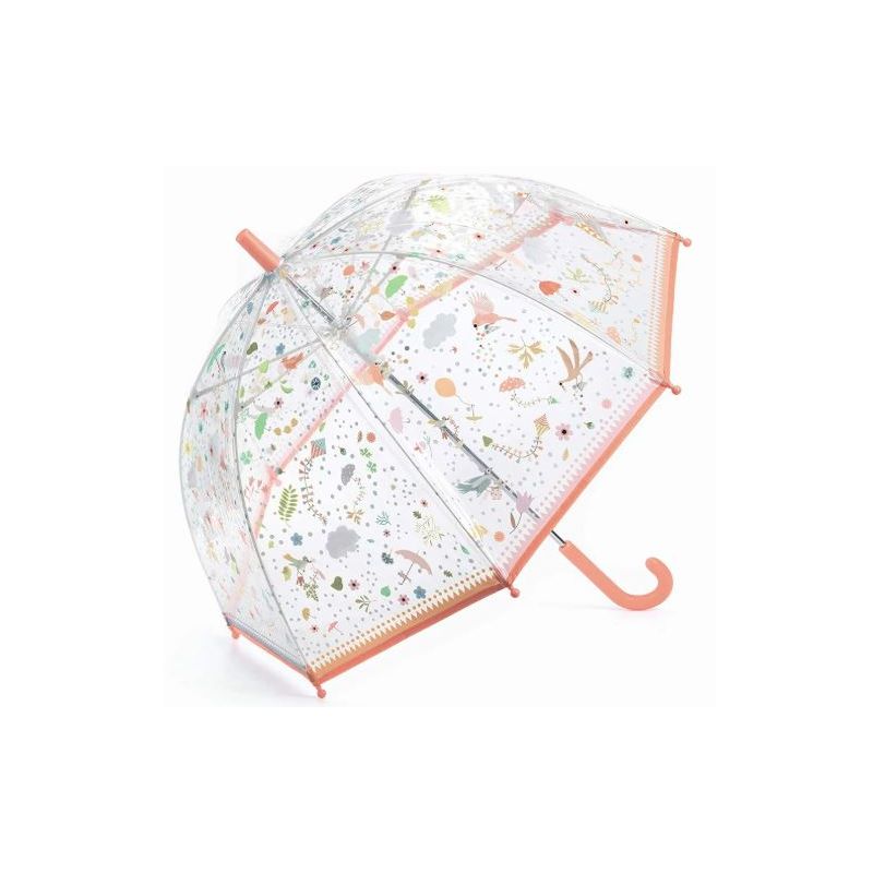 Parapluie cloche transparent oiseaux
