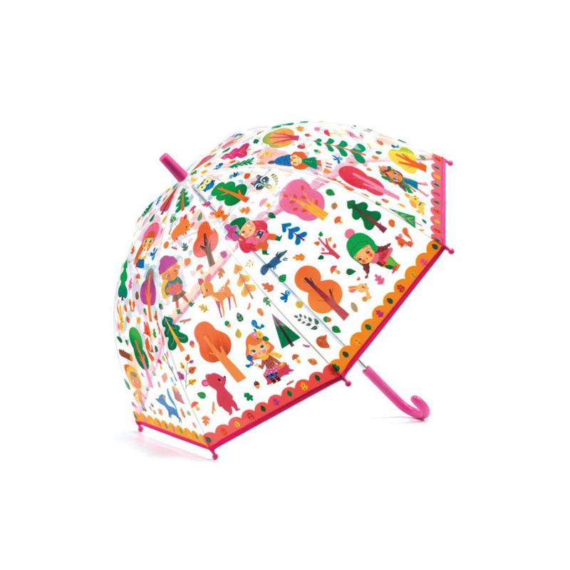 Parapluie cloche transparent dans les bois