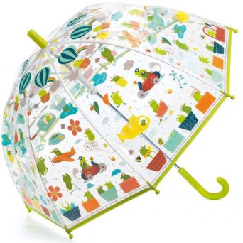 Parapluie cloche transparent la fête à la grenouille