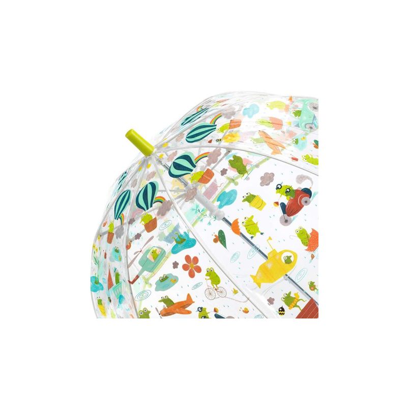 Parapluie cloche transparent la fête à la grenouille