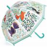 Parapluie cloche transparent enfant oiseaux feuillage