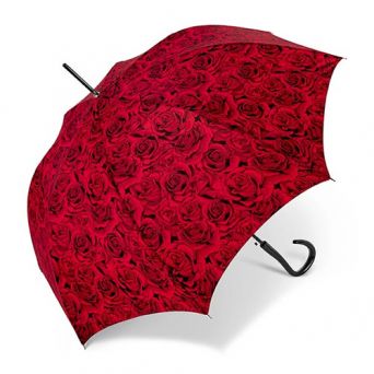 Parapluie original Cardin motifroses rouges