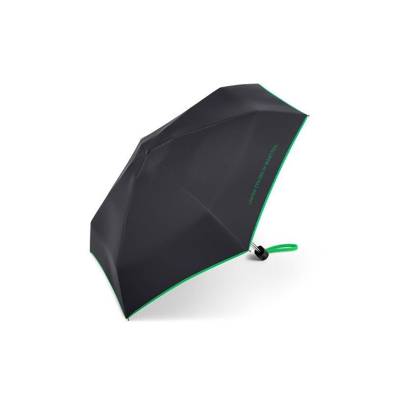 Mini parapluie Benetton noir ultra plat