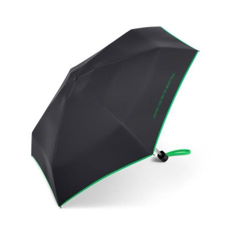Mini parapluie Benetton noir ultra plat