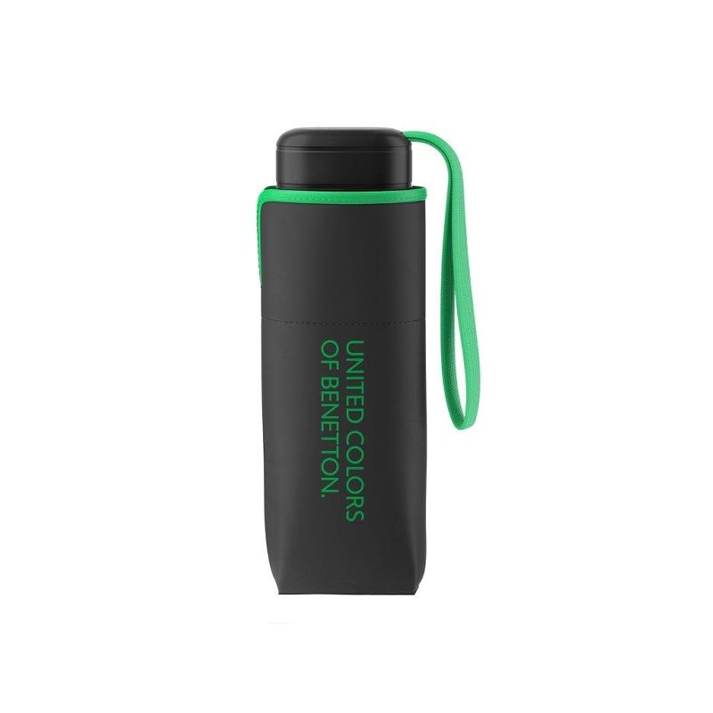 Mini parapluie Benetton noir ultra plat