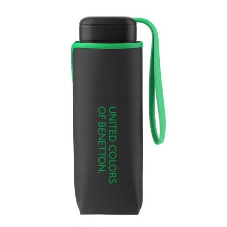 Mini parapluie Benetton noir ultra plat