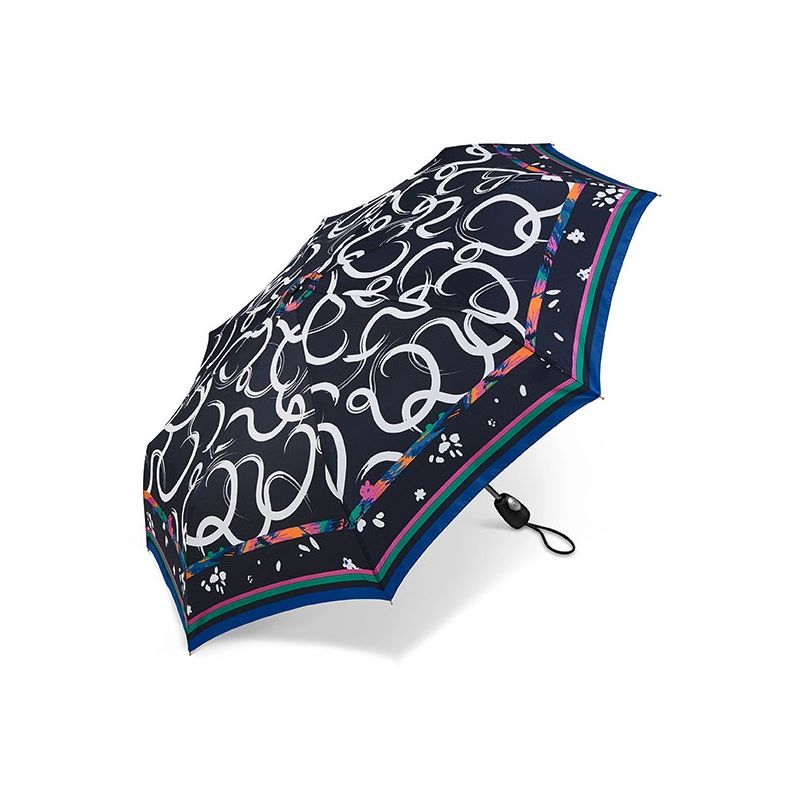 Parapluie pliant bleu Pierre Cardin coubes