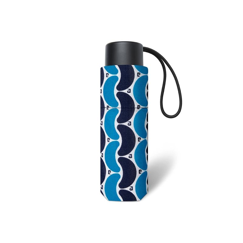 Mini parapluie pliant Pierre Cardin géométrie en bleu