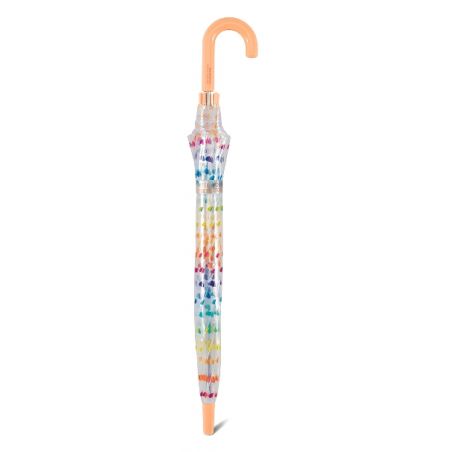 Parapluie enfant transparent coeurs multicolores marque Esprt