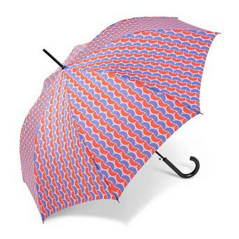 Parapluie Pierre Cardin motif bleu et corail