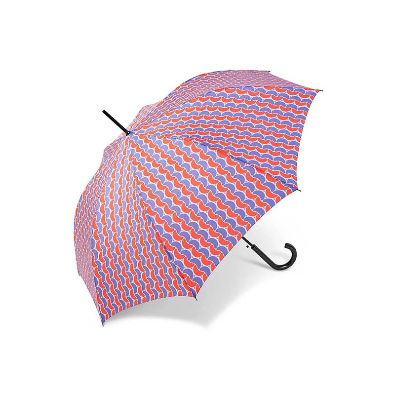 Parapluie Pierre Cardin motif bleu et corail