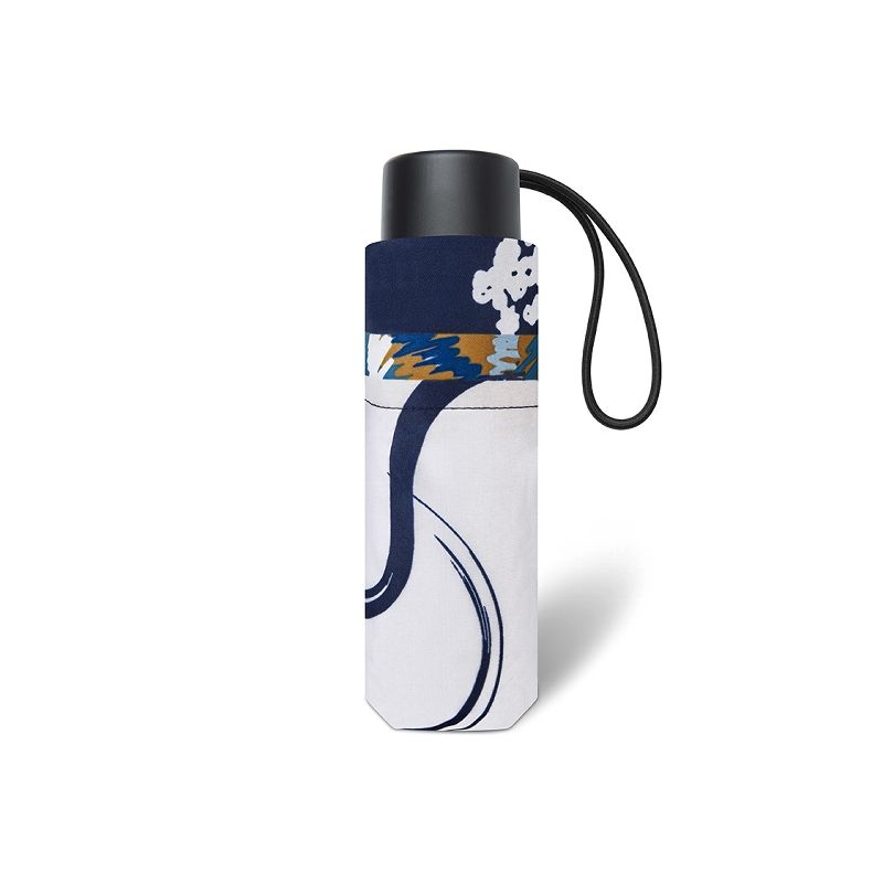 Mini parapluie pliant Pierre Cardin jeu de vagues en bleu