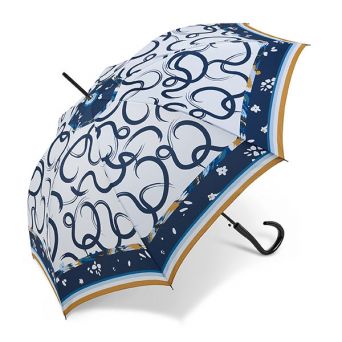 Parapluie Pierre Cardin jeu de vagues en bleu
