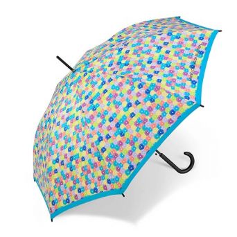 Parapluie long Benetton à motifs géométriques
