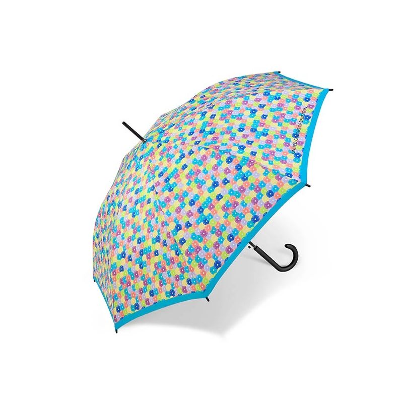 Parapluie long Benetton à motifs géométriques