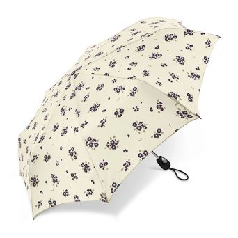 Parapluie pliant fond ivoire Pierre Cardin fleurs printanières