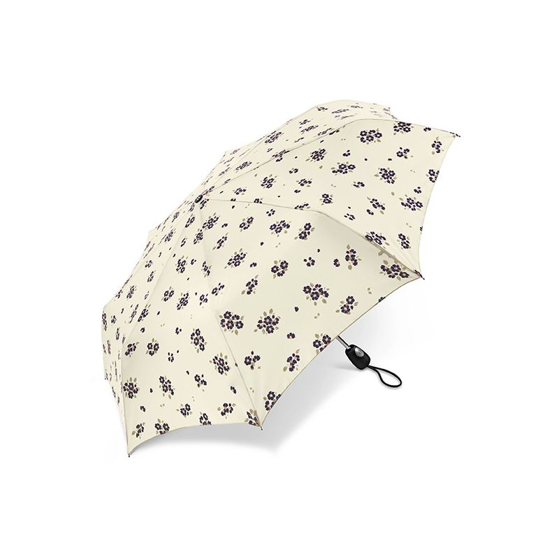 Parapluie pliant fond ivoire Pierre Cardin fleurs printanières