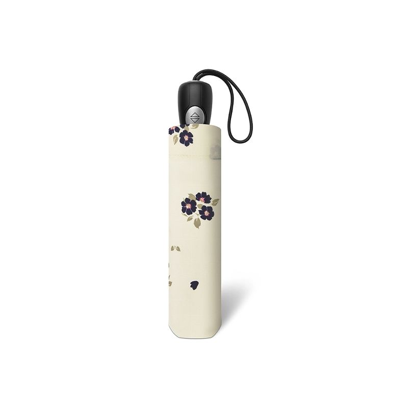 Parapluie pliant fond ivoire Pierre Cardin fleurs printanières