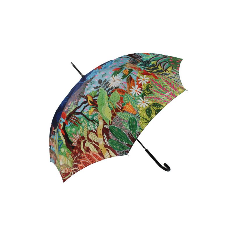 Parapluie canne tropical bleu