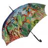 Parapluie canne tropical bleu