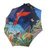 Parapluie canne tropical bleu