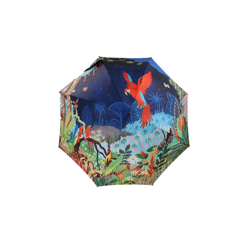 Parapluie canne tropical bleu